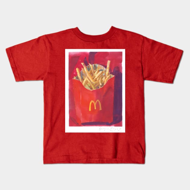 Fries Kids T-Shirt by TheMainloop